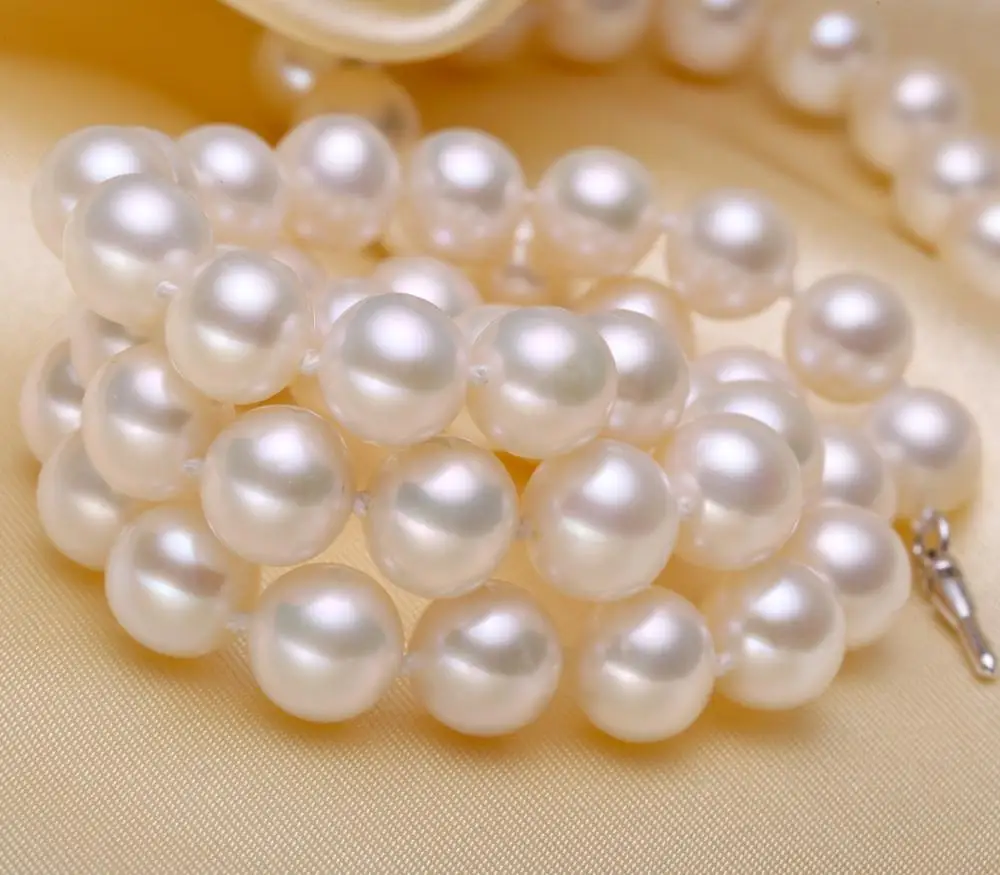Женское Ожерелье из натурального пресноводного жемчуга на цепочке длиной до