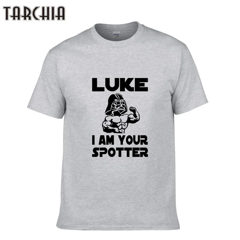 

TARCHIA Men T Shirts LUKE I AM YOUR SPOTTER Summer Style Mens Short Sleeve O-Neck Casual Tees Tops Male Slim Fit T-Shirts Homme