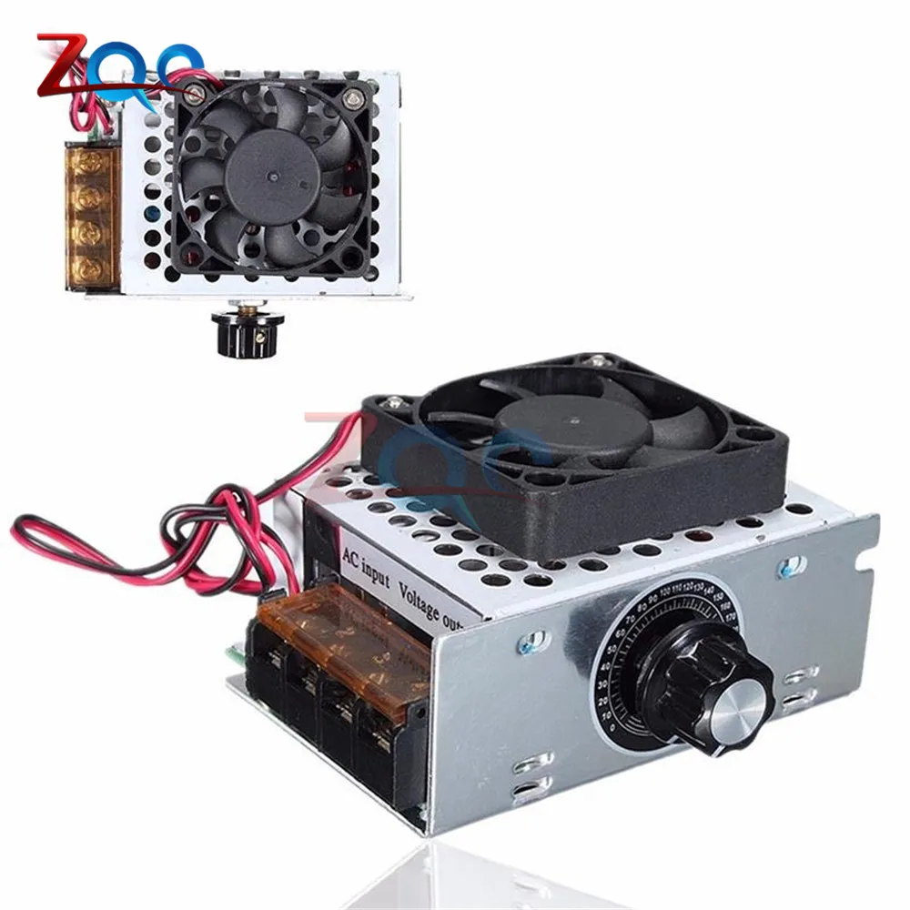 AC 220V 4000W Electric Regulator Motor Speed Controller SCR Temperature Voltage Regulator With