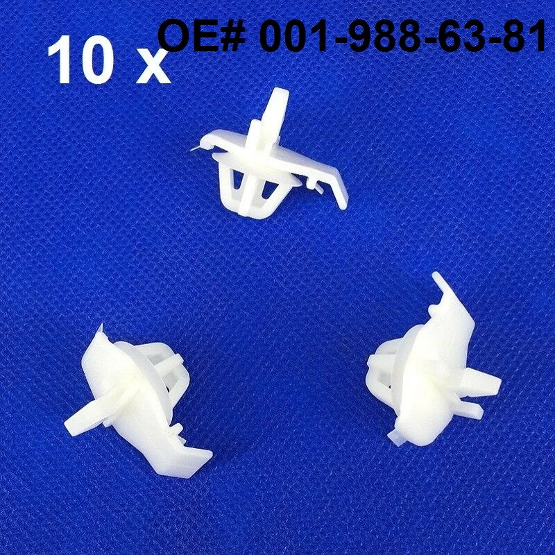 

10Pcs For Mercedes-Benz 001-988-63-81 Quarter Panel Moulding Clips
