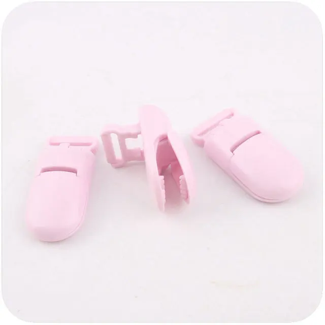 100 шт. пластиковый зажим для DIY Детский Силиконовый грызунок соска цепь клипсы для соски детский пустышка держатель аксессуары подарок - Цвет: Pink
