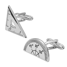 Men’s shirts Cufflinks high-quality copper material Silver Triangle Cufflinks 2 pairs of packaging for sale