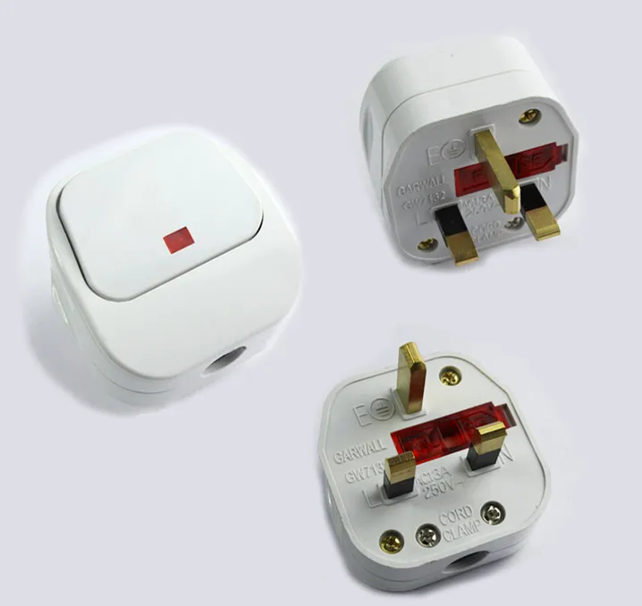

English standard wiring plug headband switch indicator fuse English standard socket square foot