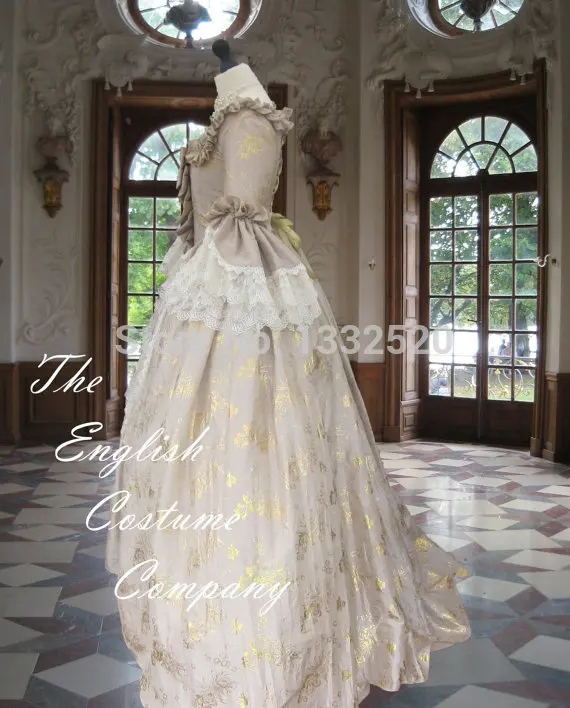Rococo Marie Antoinette Dress Colonial Georgian 18th Century Fully Boned Authentic Bust Dress The Ultimate