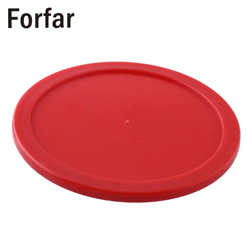 Forfar 8Pcs 63mm Red ABS Air Hockey Table Mini Mallet Puck Goalies Air