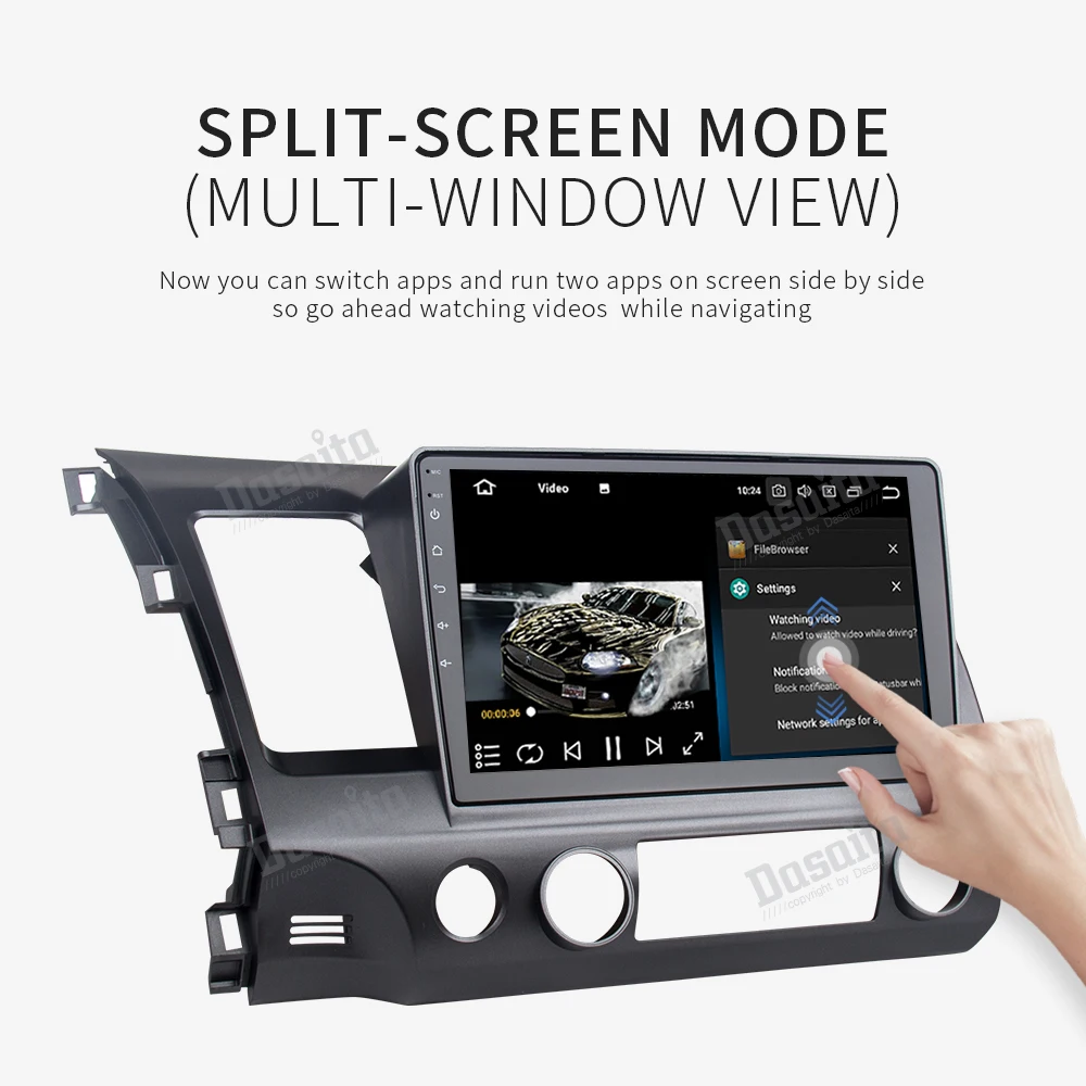 Cheap 10.2" ips Android 8.0 Radio stereo for Honda Civic 2006-2011 Car multimedia built-in GPS WIFI with 8-Core 4Gb+32Gb autoradio 1