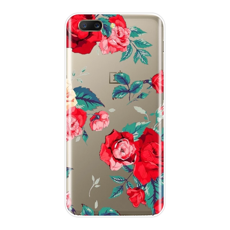 Чехол для One Plus 6 6T 5 5T 3 3T силиконовый мягкий модный чехол накладка с цветами розы