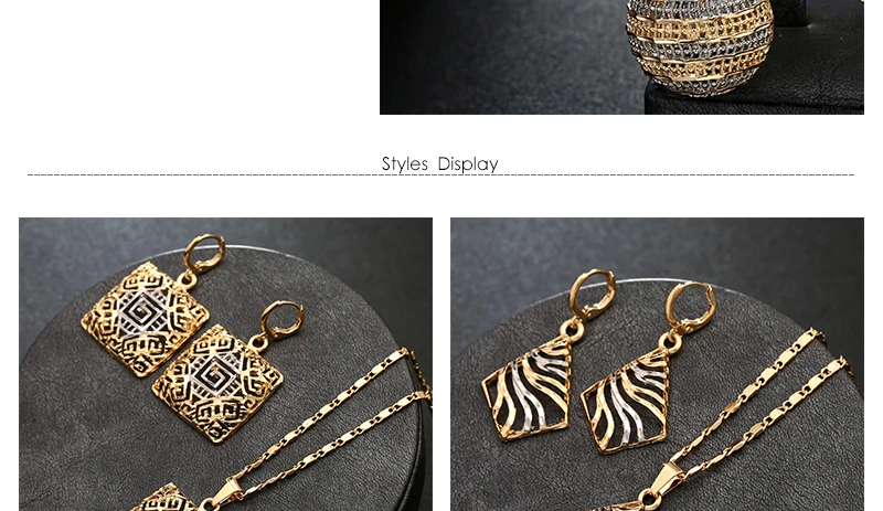 CWEEL African Beads Jewelry Sets Dubai Bridal For Women Wedding Indian Nigerian Beads Fashion Plant Trendy Vintage Costume (3)