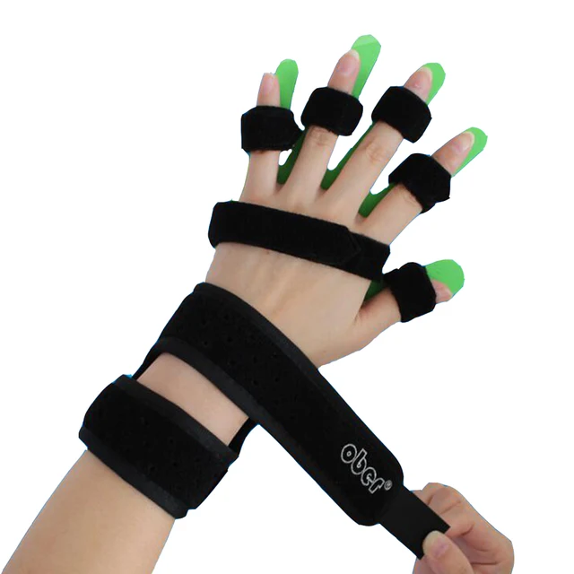 Adults Kids Hand Wrist Orthosis Separate Finger Flex Spasm Extension