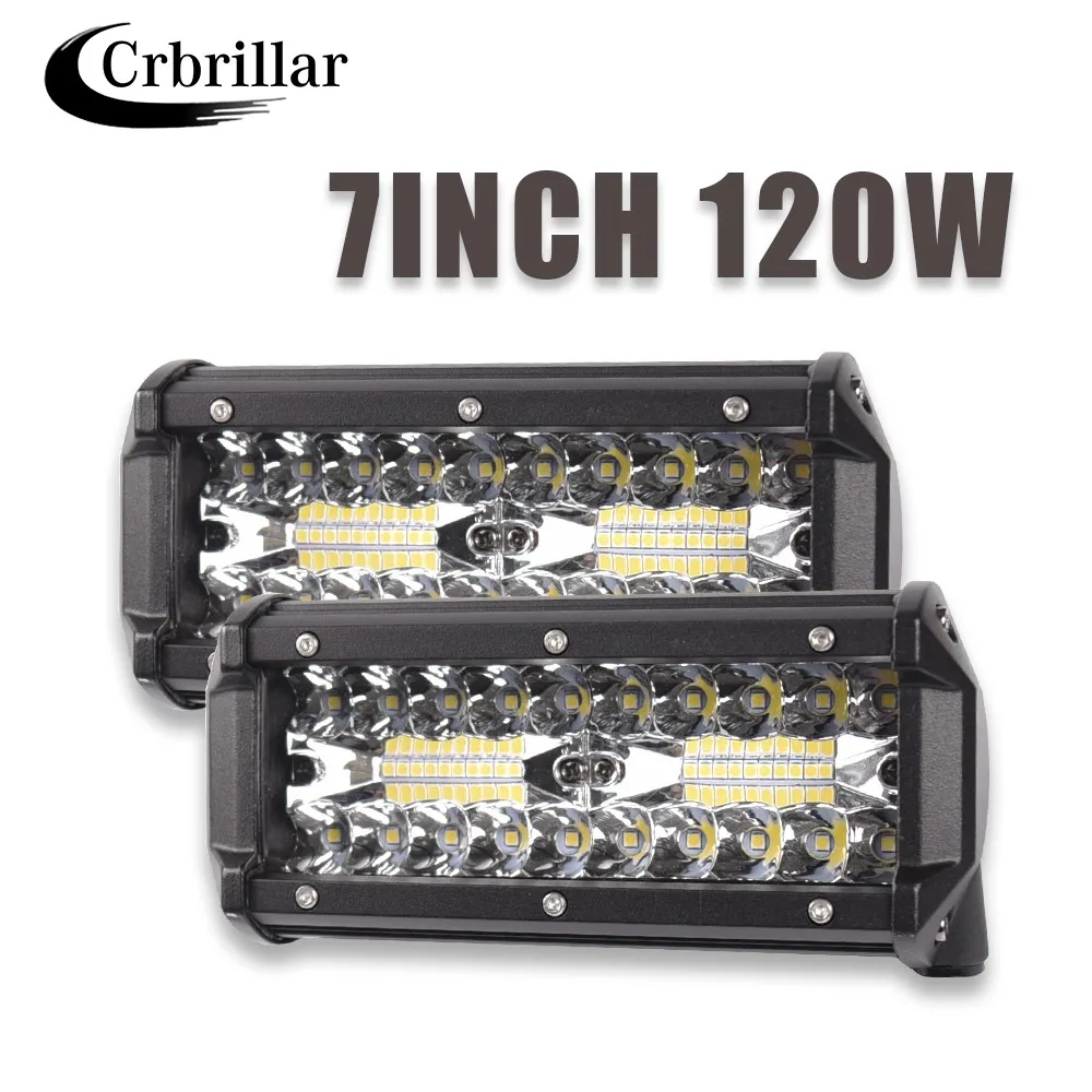 

Crbrillar LED Bar 7 inch LED Light Bar Work Light for Driving Offroad Boat Car Tractor Truck 4x4 SUV ATV 12V 24V Off Road