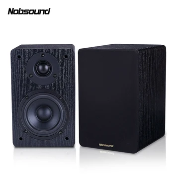 

Nobsound NS-60S Wood 60W 1 Pair 4 inches Bookshelf Speakers 2.0 HiFi Column Sound Home Professional speaker