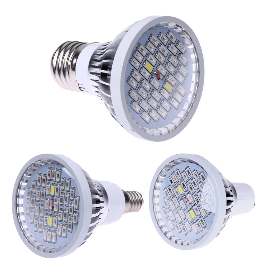 E27 E14 GU10 LED Plant Light 40pcs SMD 5730 LED Lights AC 85 265V 30W