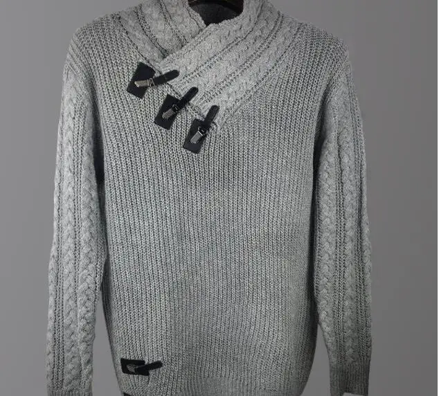 1780 мужской свитер с длинным рукавом кожаный топ с пряжкой