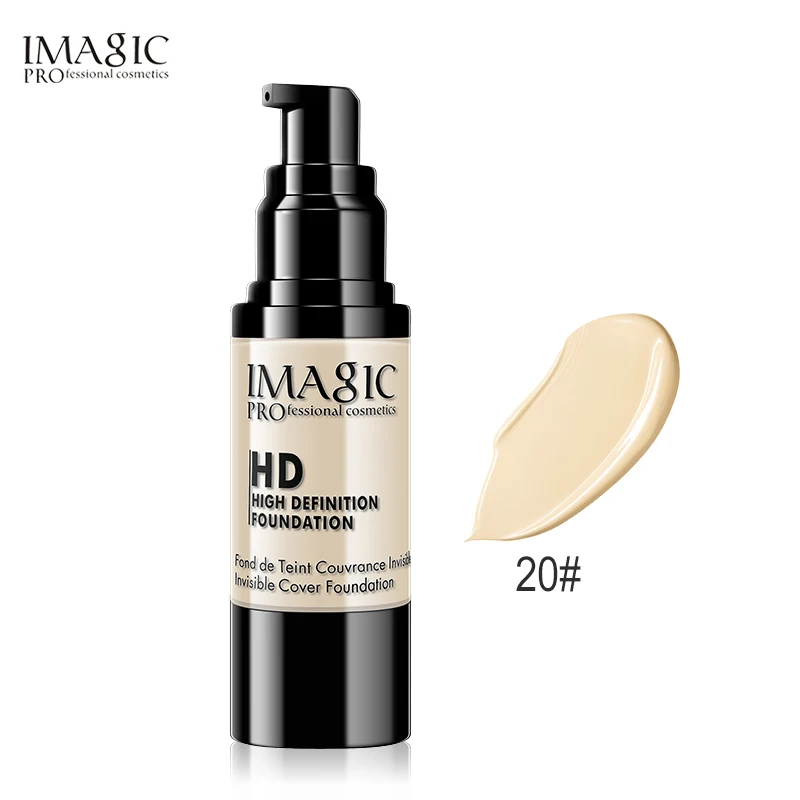 IMAGIC отбеливающий увлажняющий HD Жидкий тональный крем Highlight Shadow Makeup Cosmetic - Цвет: 20