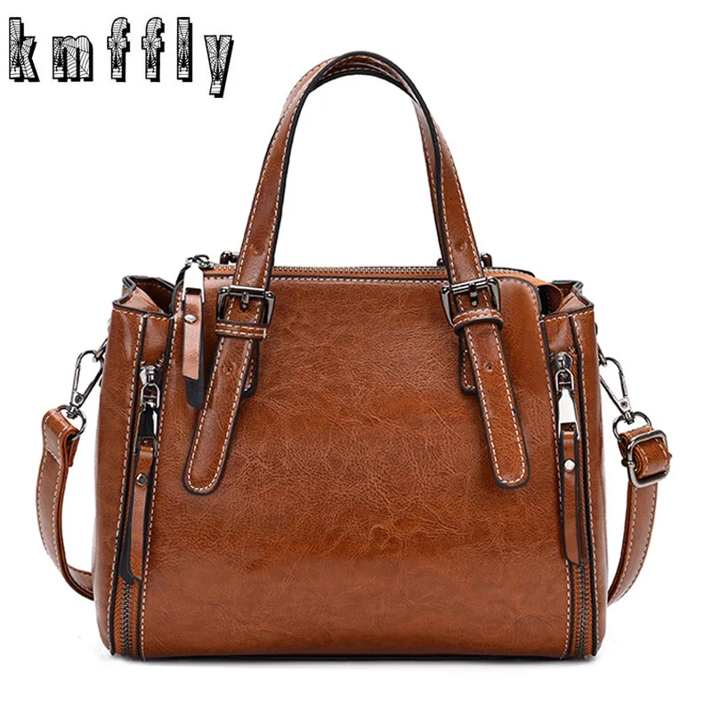

New Arrival Women Messenger Bags Famous Brand 2019 Vintage Women Crossbody Bag PU Leather Handbags Shoulder Bag Sac A Main