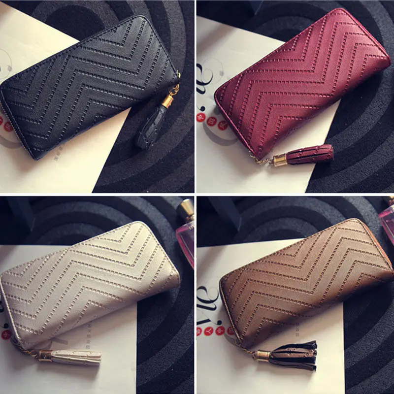 Long Wallet Women Purses Tassel Fashion Coin Purse Card Holder Wallets Female High Quality Clutch Money Bag PU Leather Wallet Long Wallet Women Purses Tassel Fashion Coin Purse Card Holder Wallets Female High Quality Clutch Money Bag PU Leather Wallet