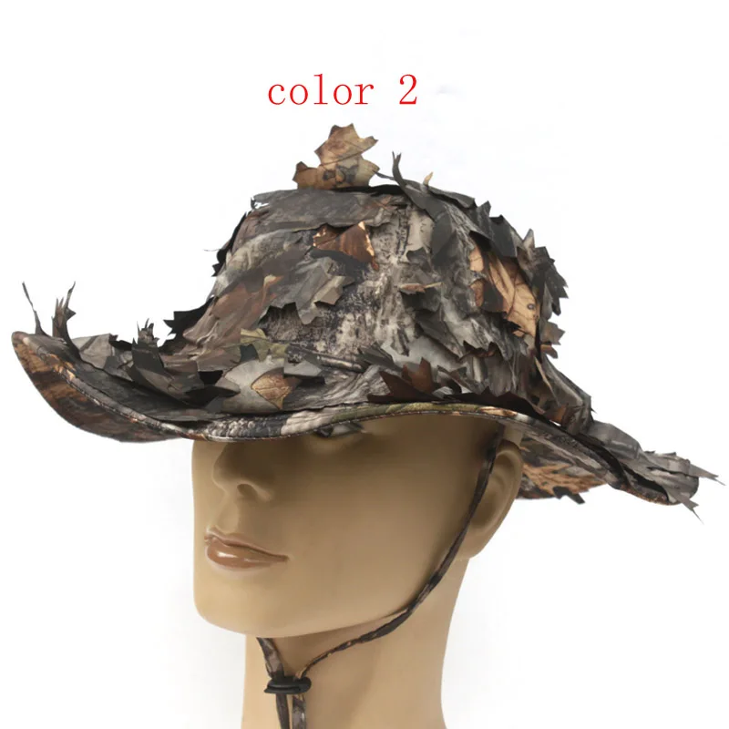 Высококачественная уличная Тактическая Военная Маскировочная шапка охотничья шляпа для рыбалки с бионическим листом