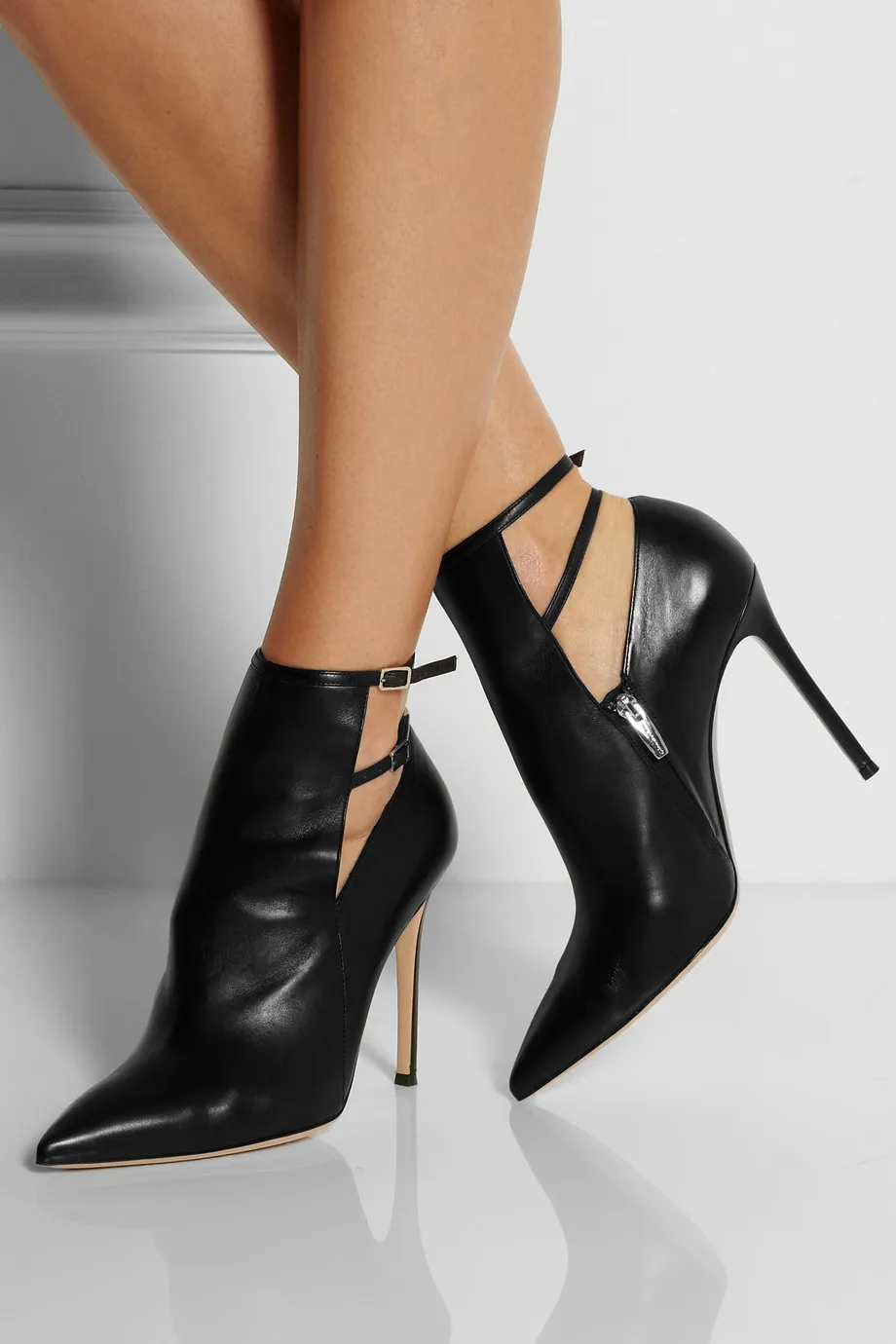 black thin high heels