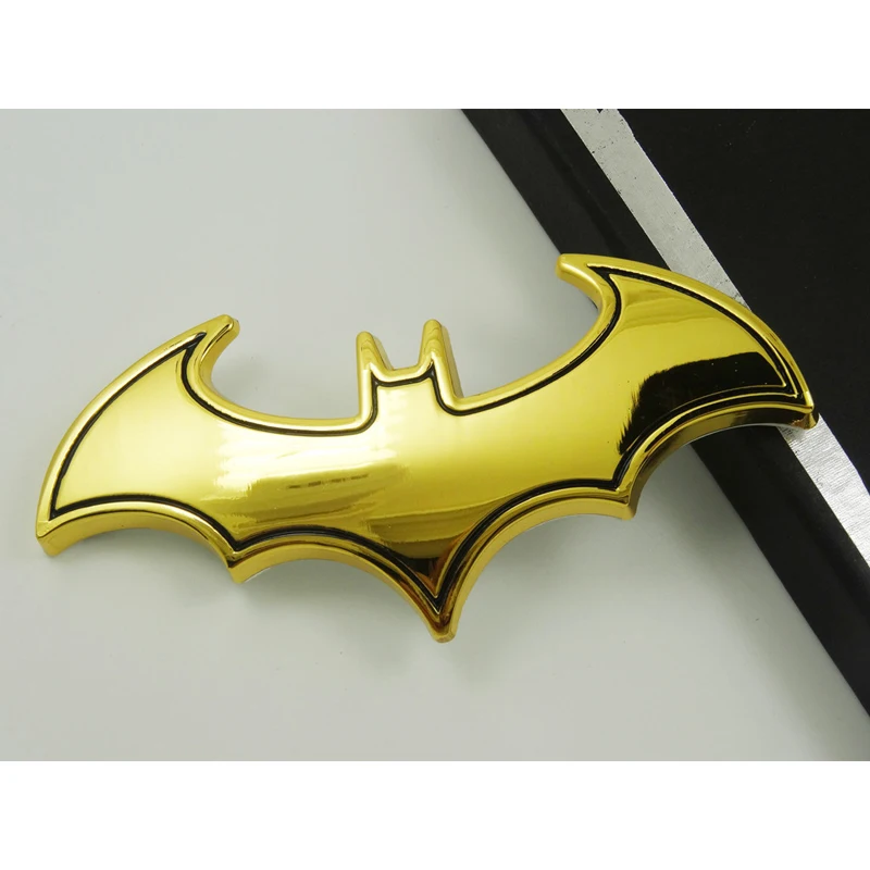 1Pc x Cool 3D Metal Bat Logo Car Sticker Metal Batman Badge Emblem Tail Decal