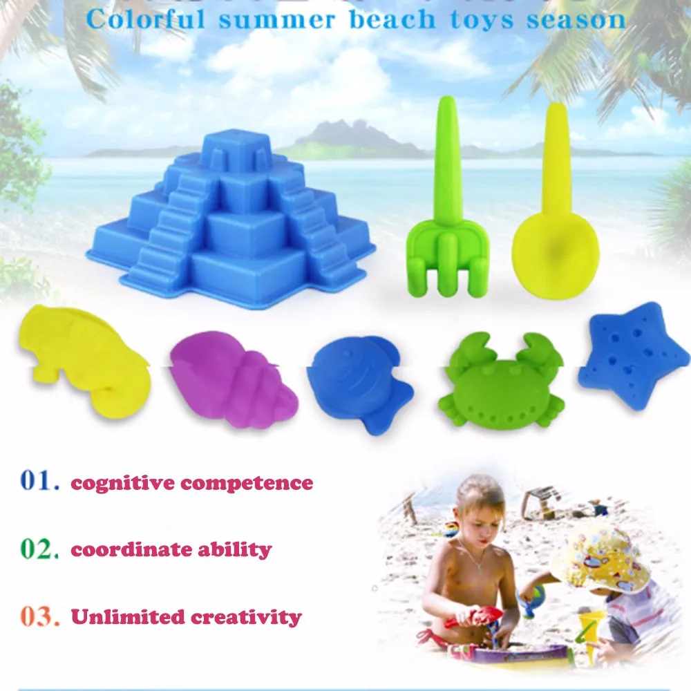 Новые 8 шт. песок Sandbeach замок модель детские пляжные замок воды инструменты игрушки песок игры Прямая