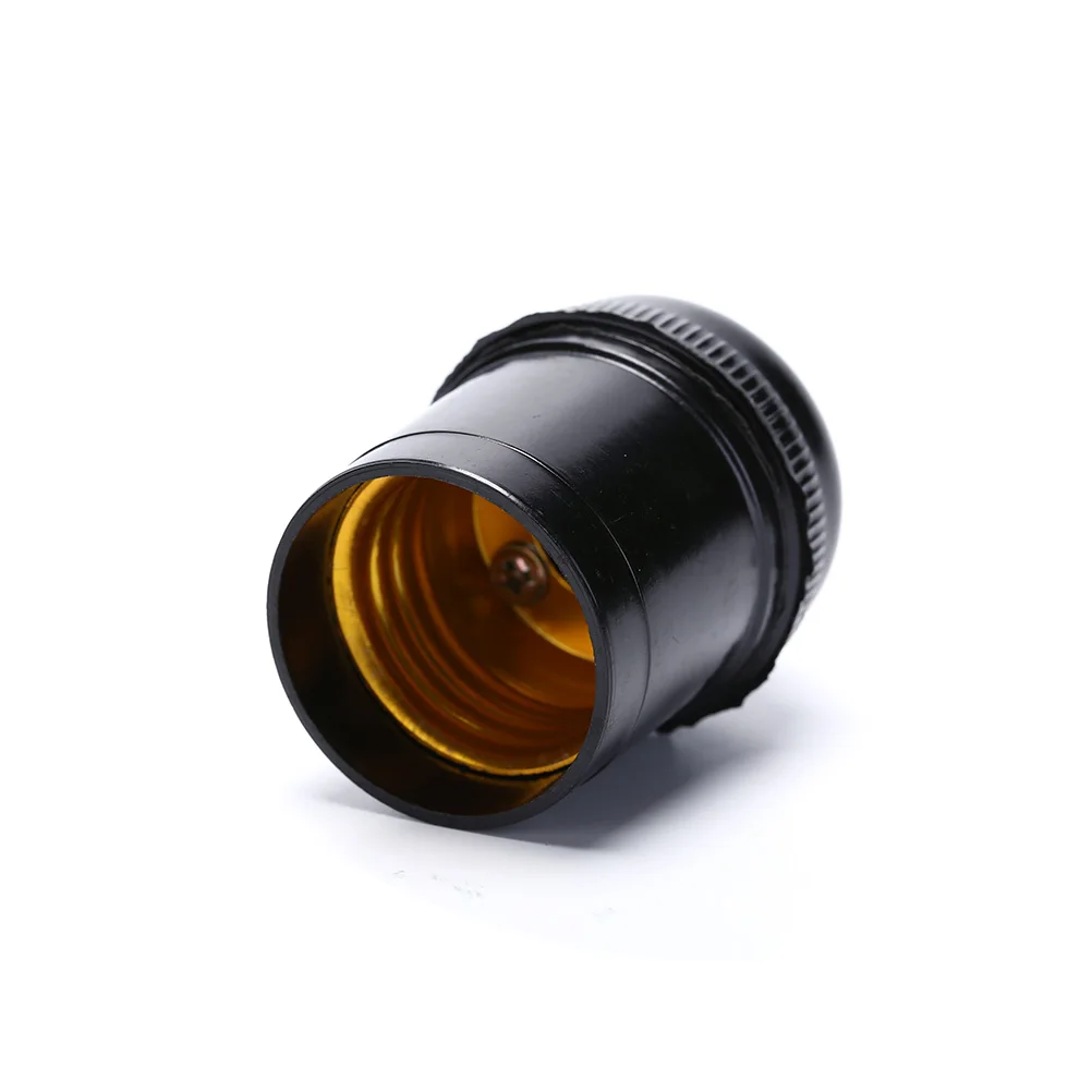 NEW 1PCS Vintage Black Lamp Bases Adapter E27 3/4A 250V Light Bulb Lamp Holder Pendant Edison Screw Cap Socket