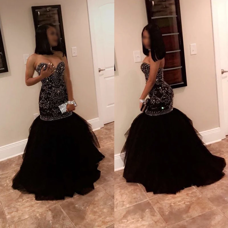 black diamond prom dress