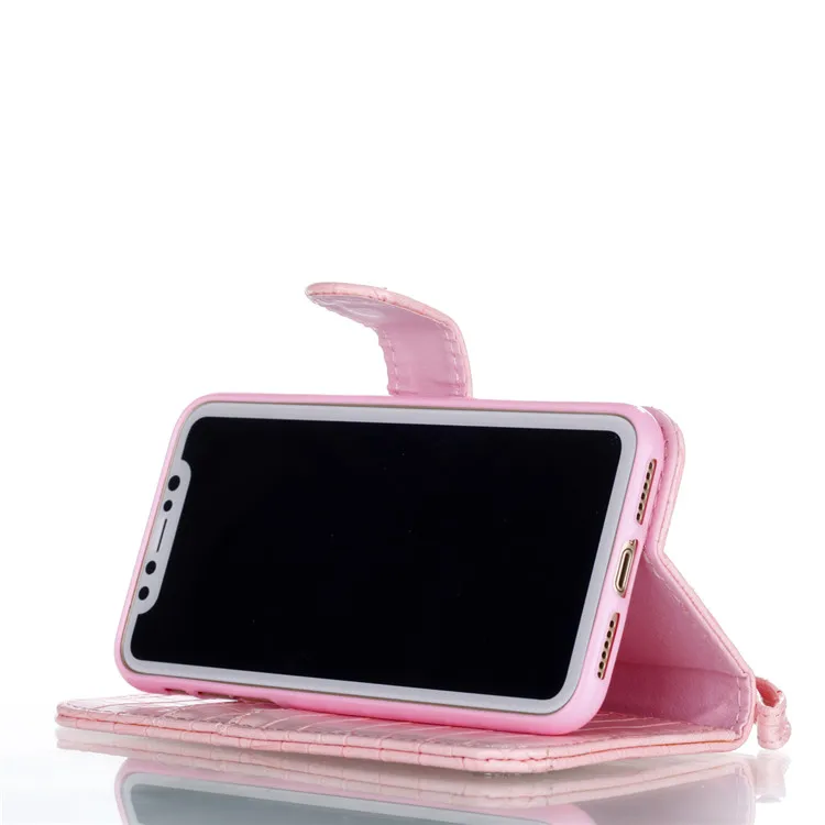 iphone 8 crocodile pattern flip case (22)