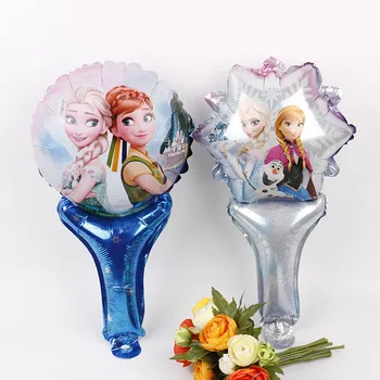 

10pcs Princess balloons Snow white Elsa foil ballon Birthday Party decorations kids hand hold stick inflatable globos gift toys