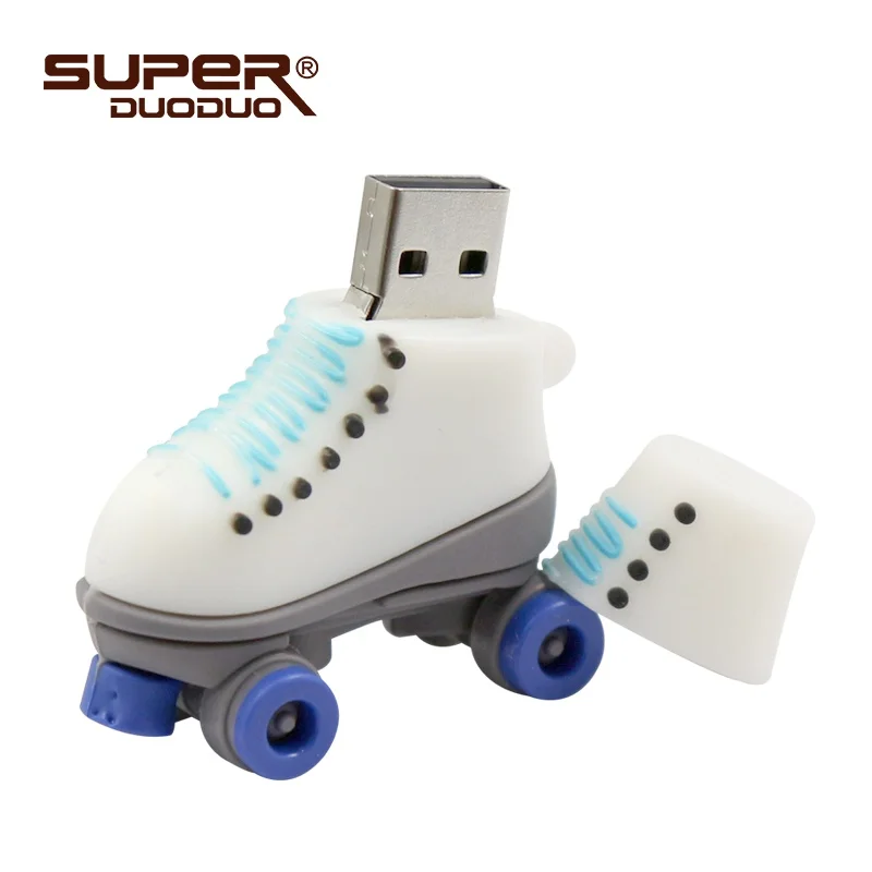 USB флеш накопитель для ледовых коньков 64 Гб 128 ГБ Флешка 4 8 16 32 роликовые коньки