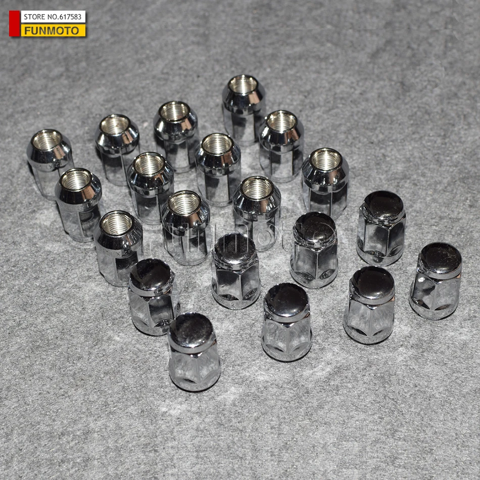 

20 PIECES WHEEL RIM NUT M12X1.5 FOR KR-1100 OVERLORO/XT-GK1100/KINROAD 1100CC GOKART