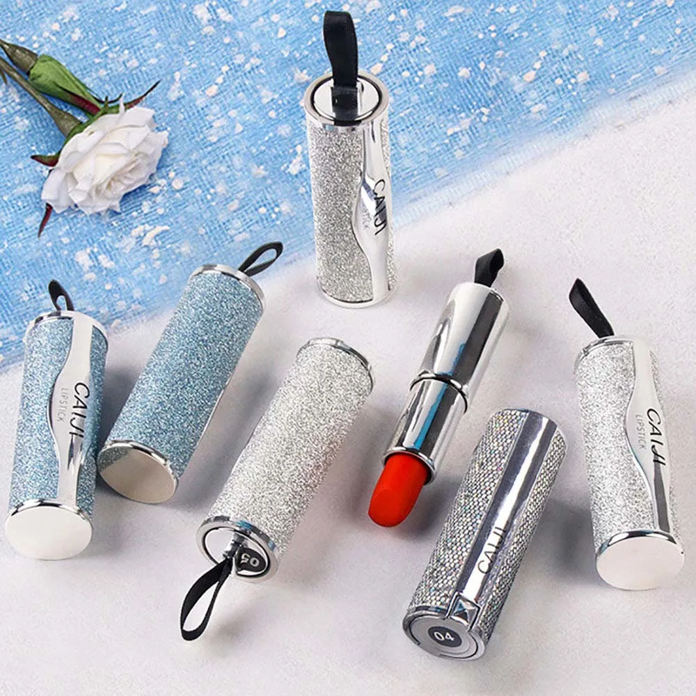 

FRESHME Diamond Matte Lipstick Long Lasting Makeup Lipstick Waterproof Sexy Red Pigment Moisturizing 12 Colors Beauty Lipstick