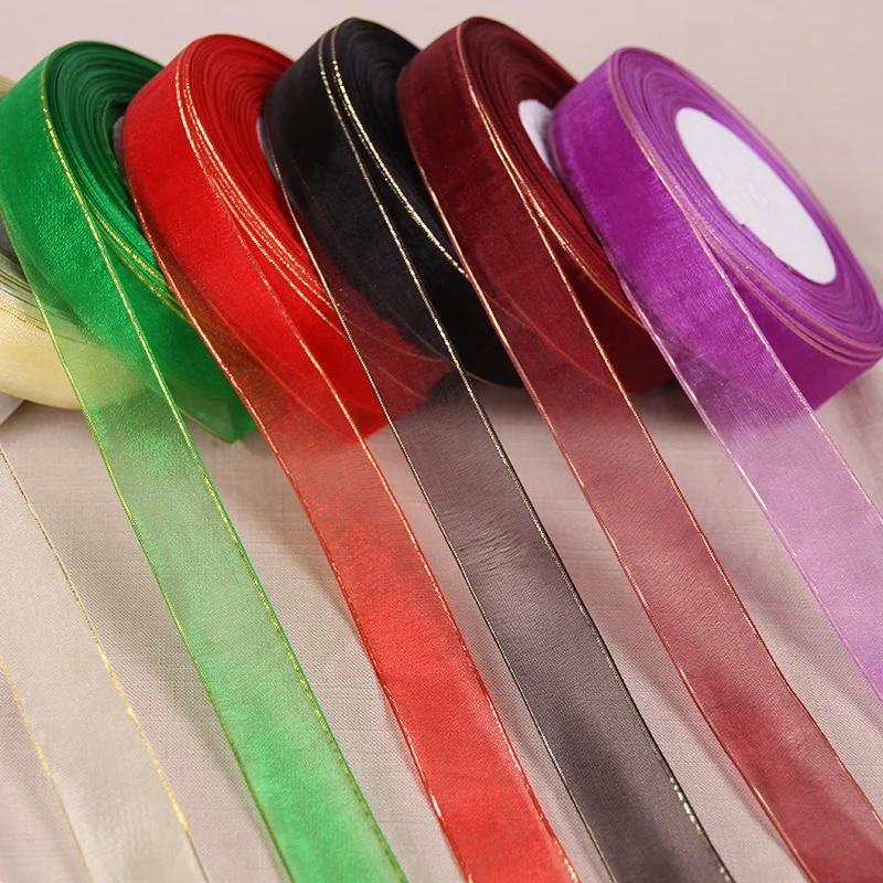 Hot 2 2.5CM Chiffon ribbons Sewing art handmade DIY materials supplies