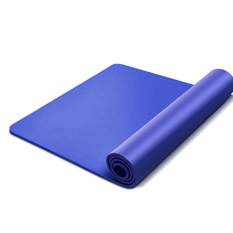 Утолщенные 15 мм Нескользящие коврики для йоги для фитнеса, спортивный коврик для йоги, коврик для тренировок, гимнастический коврик, Пилатес, накладки для пилатеса, высокий отскакивающий уличный коврик 185*80 см - Цвет: Синий