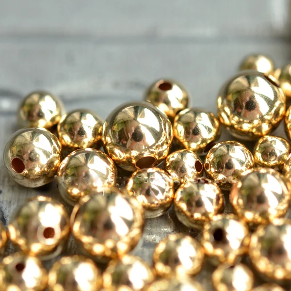 

PINJEAS 10pcs 14k gold filling beads for necklace bracelet diy jewelry findings