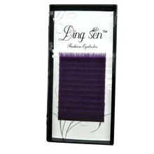 1 коробка 12 строк/лоток C/D Curl Классические фиолетовые Индивидуальные Накладные ресницы натуральные длинные перекрещивающиеся прививки мягкие наращивание ресниц инструмент