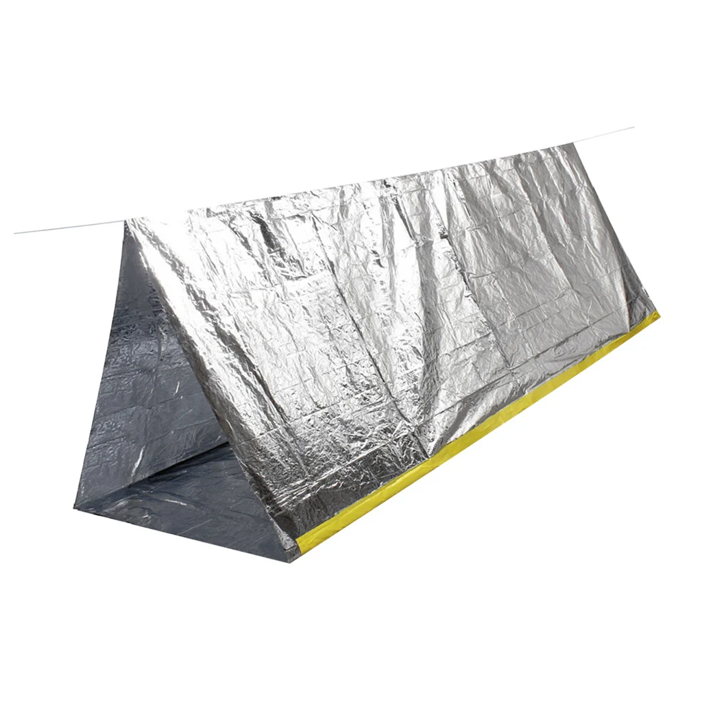 

Waterproof Lightweight Emergency Survival Shelter Tent - 2 Person Mylar Thermal Shelter - Reflective Material Conserves Heat