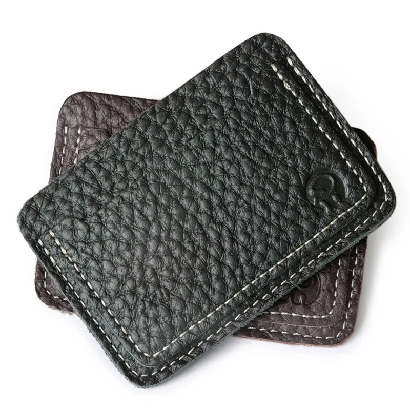 

Simple Leather Credit Card Holder Multi-purpose Change Bag Men Business Bank Cards Bags Thin Mini Bus Cards Wallet Packs