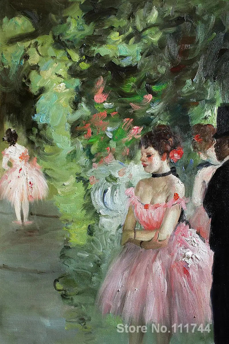 Балерина картина маслом &quotтанцоры&quot За кулисами от Edgar Degas холст