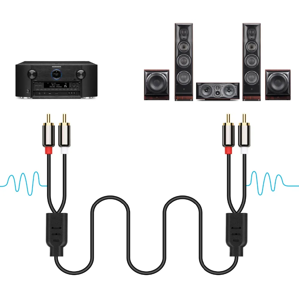 3-JCKEL-Audio-Cable-2-RCA-to-2-RCA-Wire-Male-to-Male-Gold-Plated-3-5