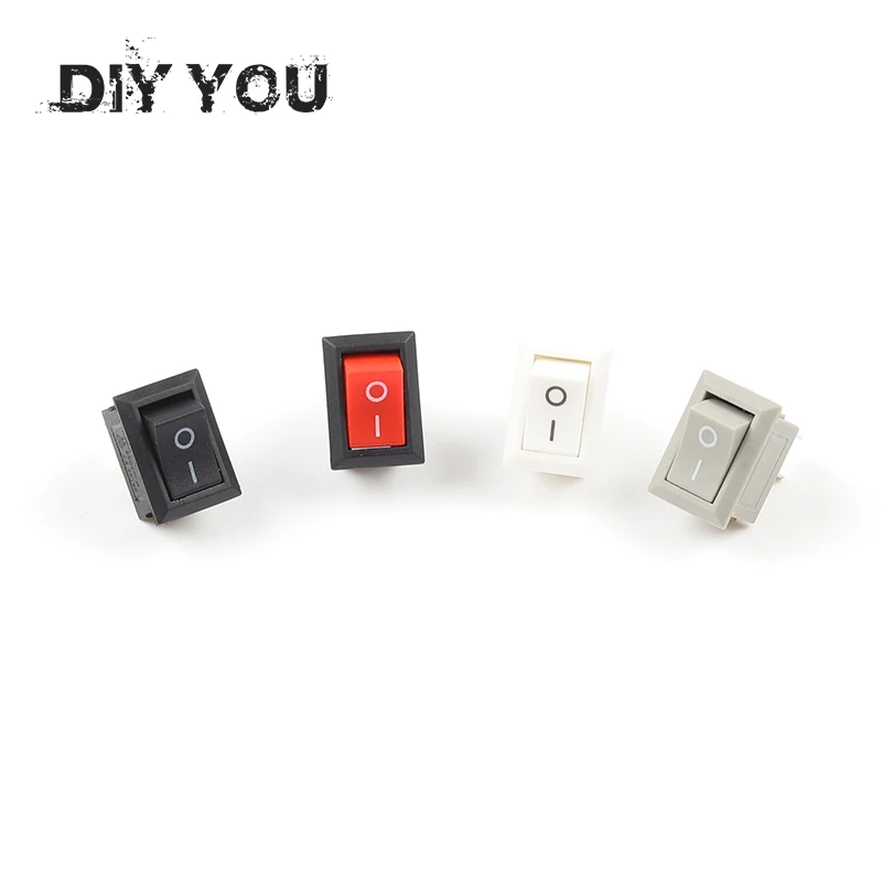 10 шт./лот KCD11 10x15 мм Мини кнопочный переключатель SPST 2Pin 3A 250V AC защелкивающийся