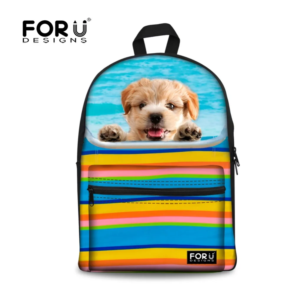 French 3D Animal Backpack Bull Dog Printing Backpack for Teenage Boys