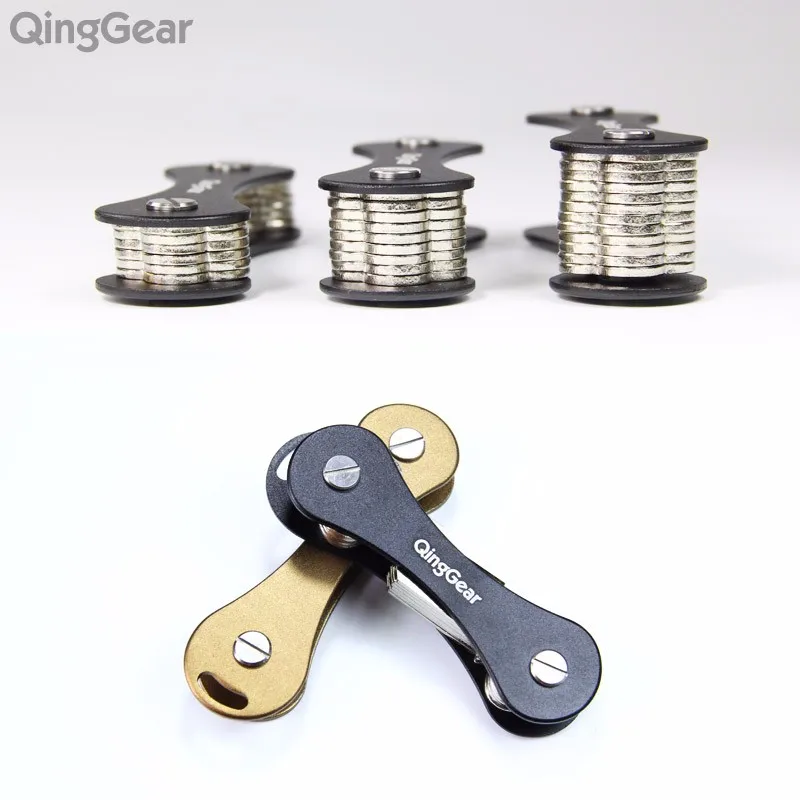 QingGear Keybone Mulit набор ручных инструментов из титана, углеродного волокна, стекловолокна, алюминиевый держатель для ключей, органайзер для ключей