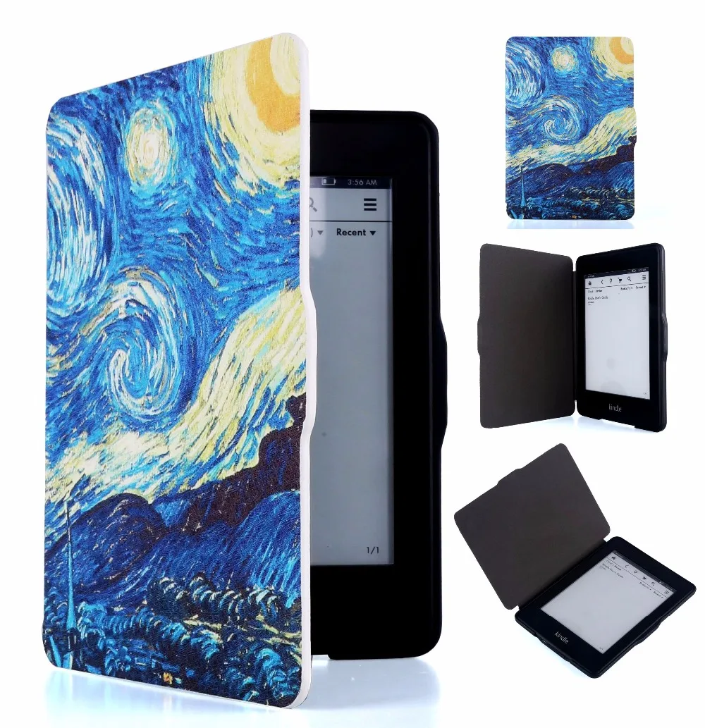 

Hot Pada smart case for kinlde 7th generation print case for amazon kindle 6'' 2014 touch screen ereader +screen protector