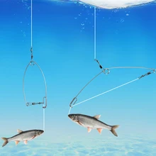 Автоматический полный скоростной рыболовный крючок для ленивого человека, детали из нержавеющей стали, весна, артефакт, универсальная катапульта, Аксессуары для рыбалки#3
