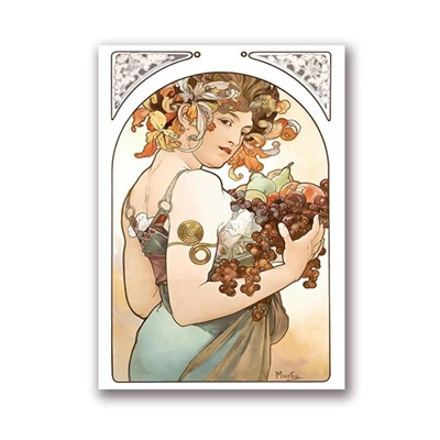 Alphonse Mucha, большие винтажные плакаты и принты в стиле модерн, точная копия, настенная живопись, картины для гостиной, домашний декор - Цвет: PH2146