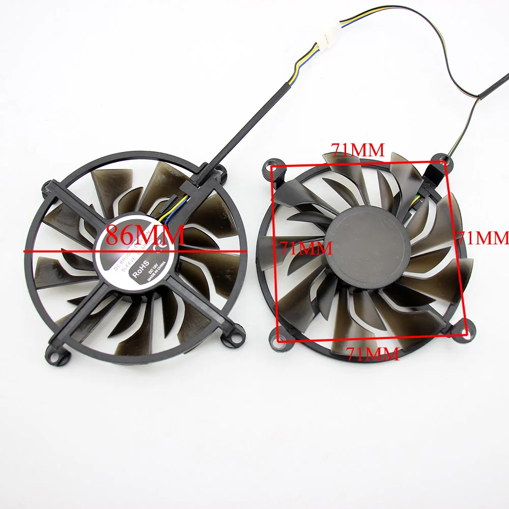 Вентилятор охлаждения для видеокарты ZOTAC GTX1060 GTX960 GTX950 GTX 1060 960 950 HA 2 шт./лот 4