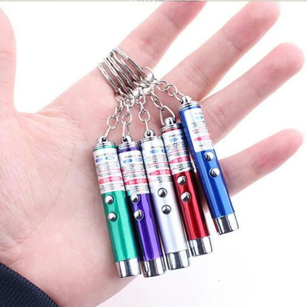 

Random Color!! New Cool 2 In1 Red Laser Pointer Pen With White LED Light Childrens Play Cat Toy