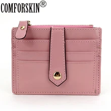 Гарантия COMFORSKIN, воловья кожа, масло, воск, натуральная кожа, многофункциональный, супер тонкий, унисекс, держатель для кредитных карт, кошелек, чехол