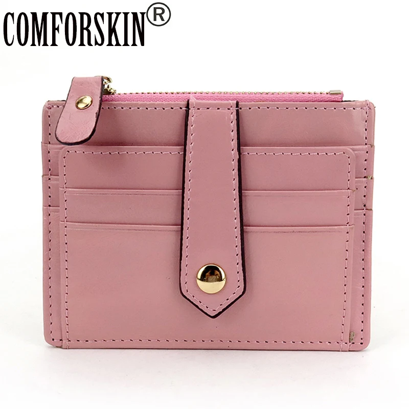 

Guaranteed 100% Cowhide Oil Wax Genuine Leather Multi-function Super Thin Unisex Credit Card Holders 2016 Card Wallet Case
