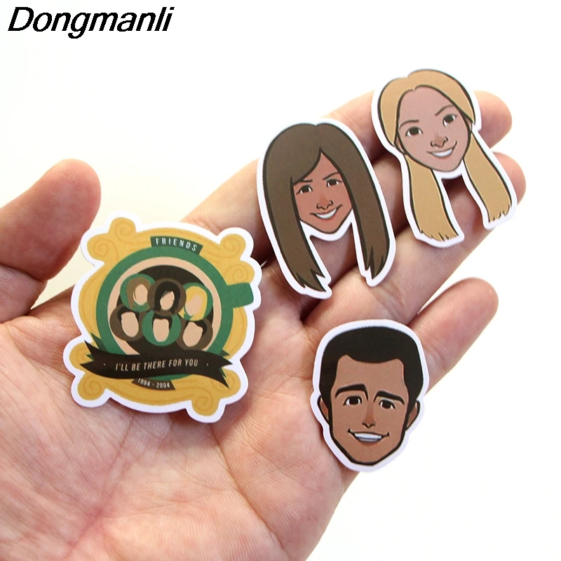 P3180 36 قطعة الأصدقاء تلفزيوني DIY لوح التزلج الكتابة على الجدران محمول شارة دراجة نارية الأمتعة أكياس اكسسوارات